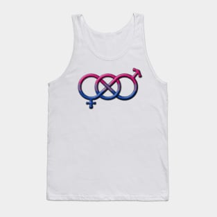 Bisexual Pride Flag Colored Gender Knot Symbol Tank Top